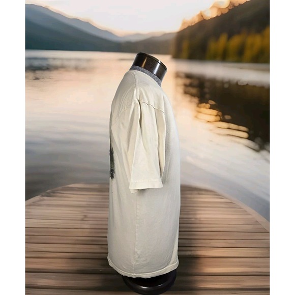 Bass Pro Shops‎ T Shirt Mens M Beige Fishing Definition Funny Short Sleeve - Picture 4 of 16